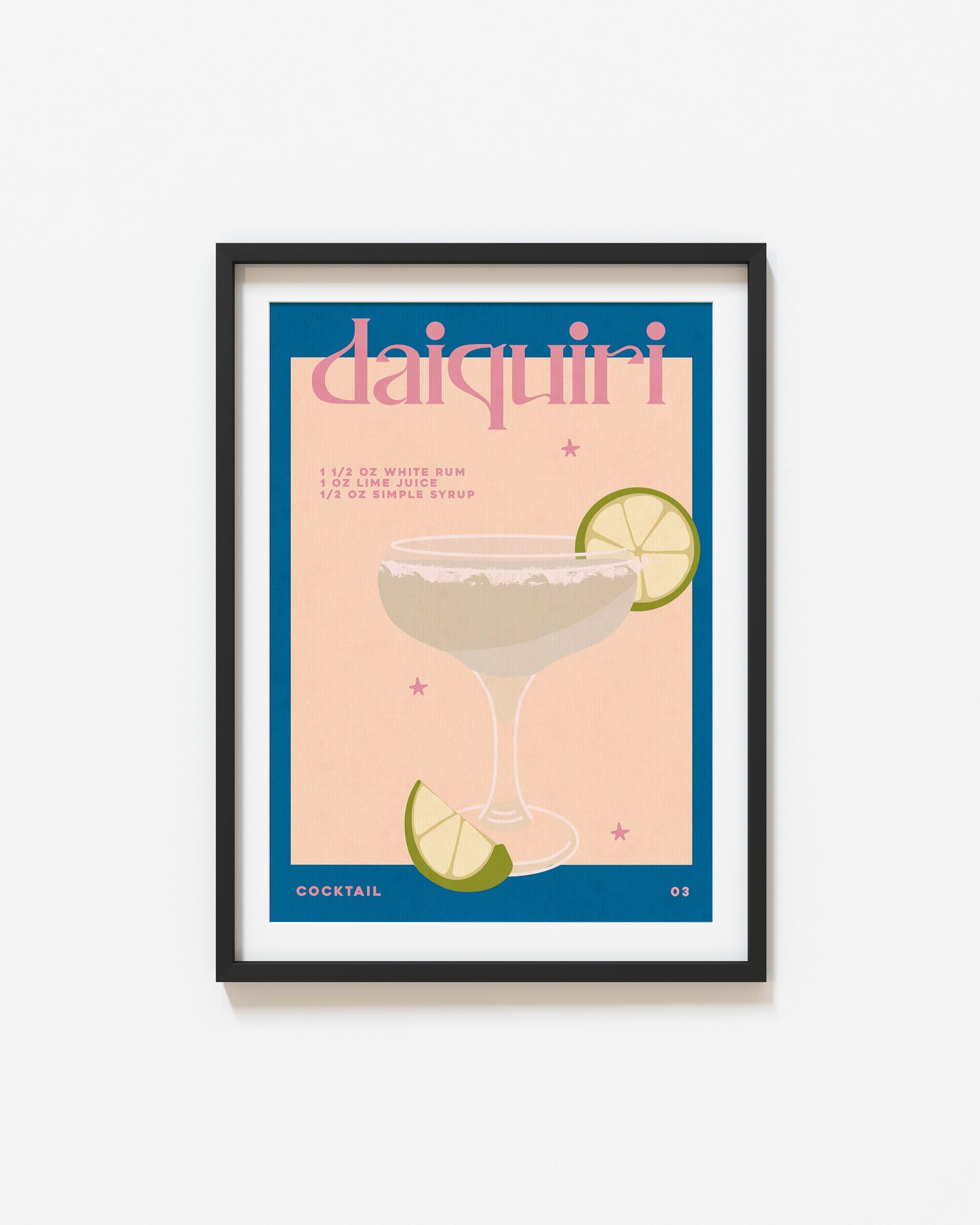 Retro Daiquiri | Cocktail Print | UNFRAMED