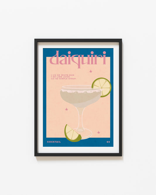 Retro Daiquiri | Cocktail Print | UNFRAMED