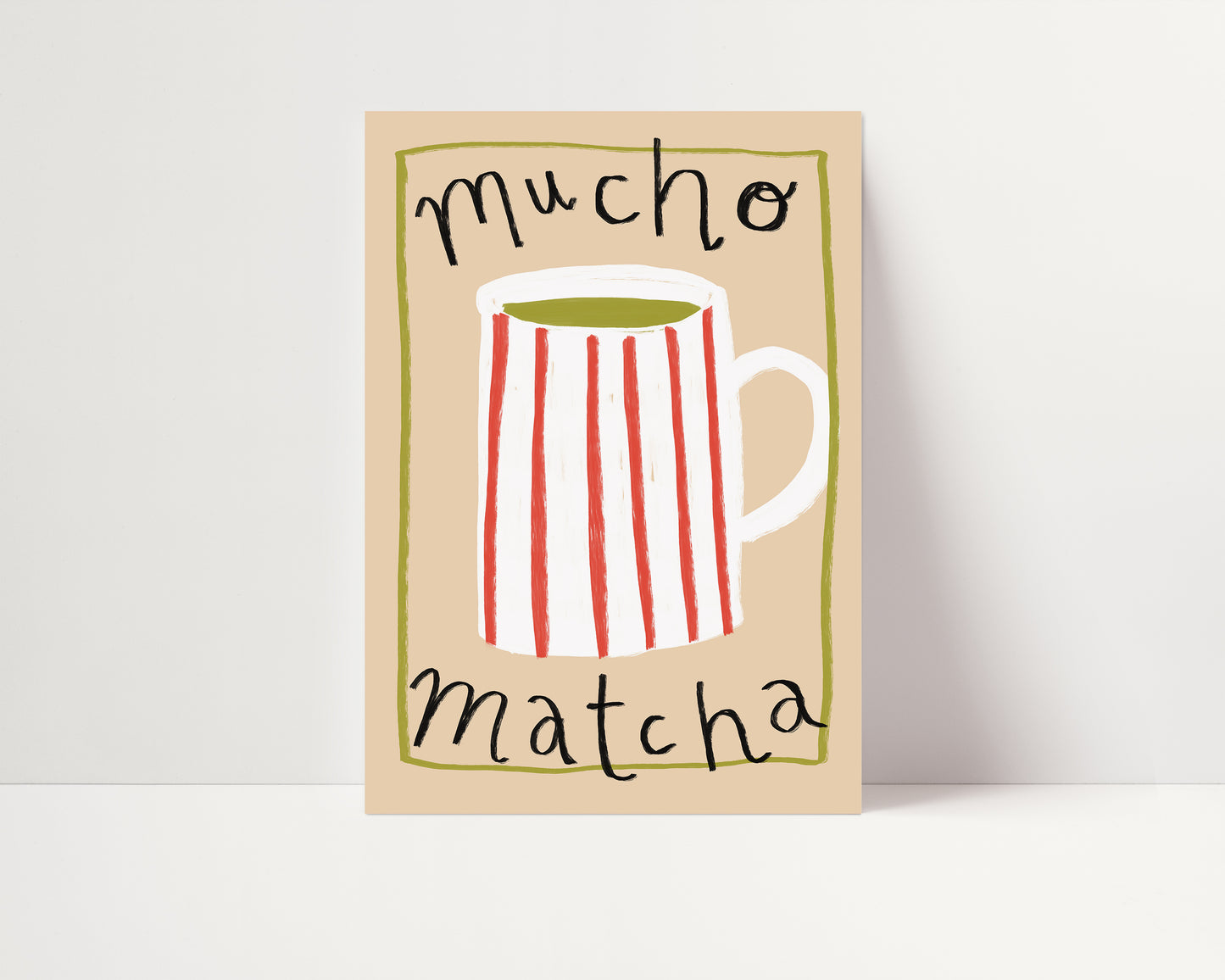 Mucho Matcha | Matcha Coffee Print | UNFRAMED