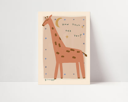 Giraffe | Nursery Print | UNFRAMED