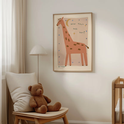 Giraffe | Nursery Print | UNFRAMED