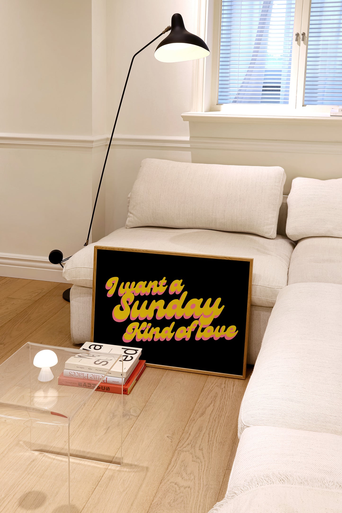 I Want a Sunday Kind of Love | Lyrics Poster | UNFRAMED