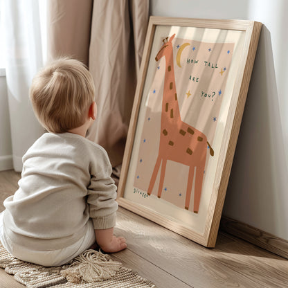 Giraffe | Nursery Print | UNFRAMED