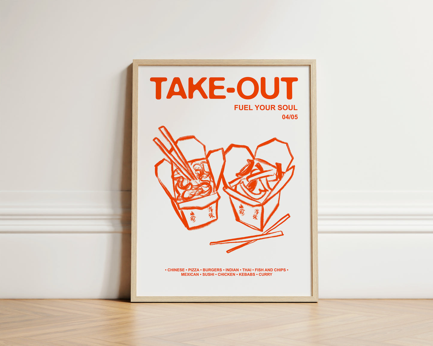 Retro Take-Out | Fuel Your Soul Print | UNFRAMED