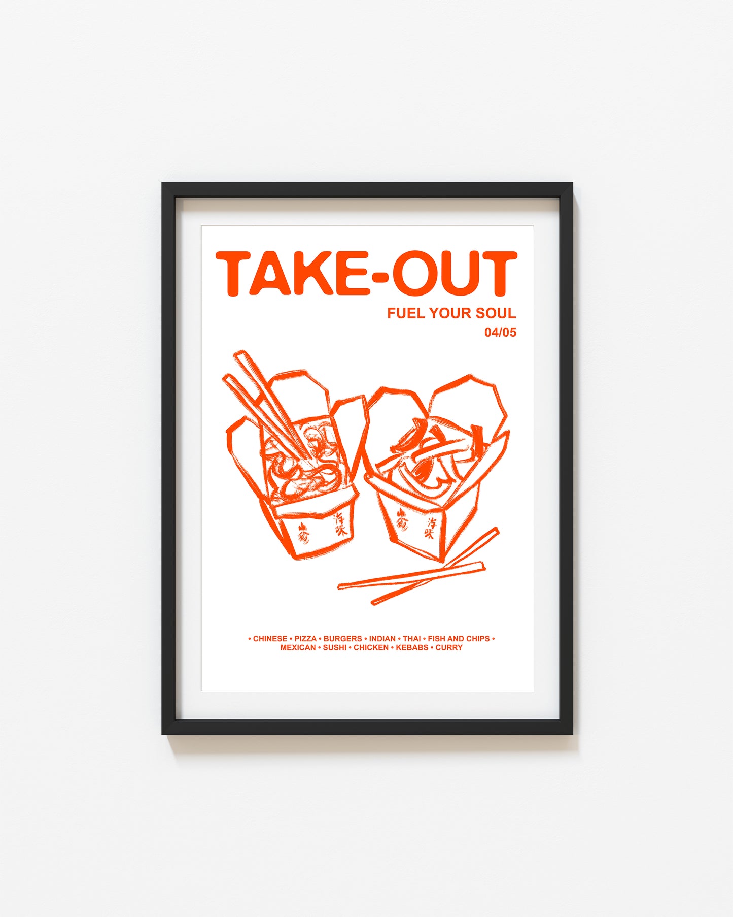 Retro Take-Out | Fuel Your Soul Print | UNFRAMED