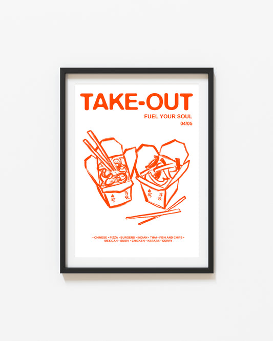 Retro Take-Out | Fuel Your Soul Print | UNFRAMED