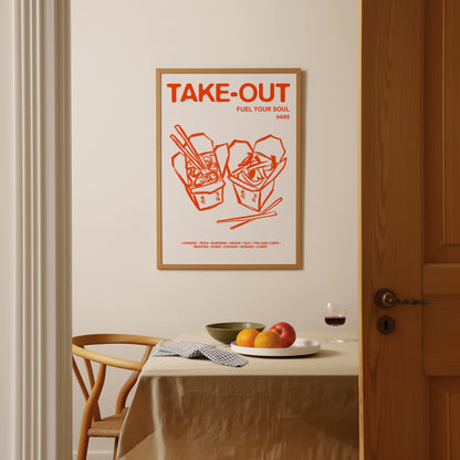 Retro Take-Out | Fuel Your Soul Print | UNFRAMED