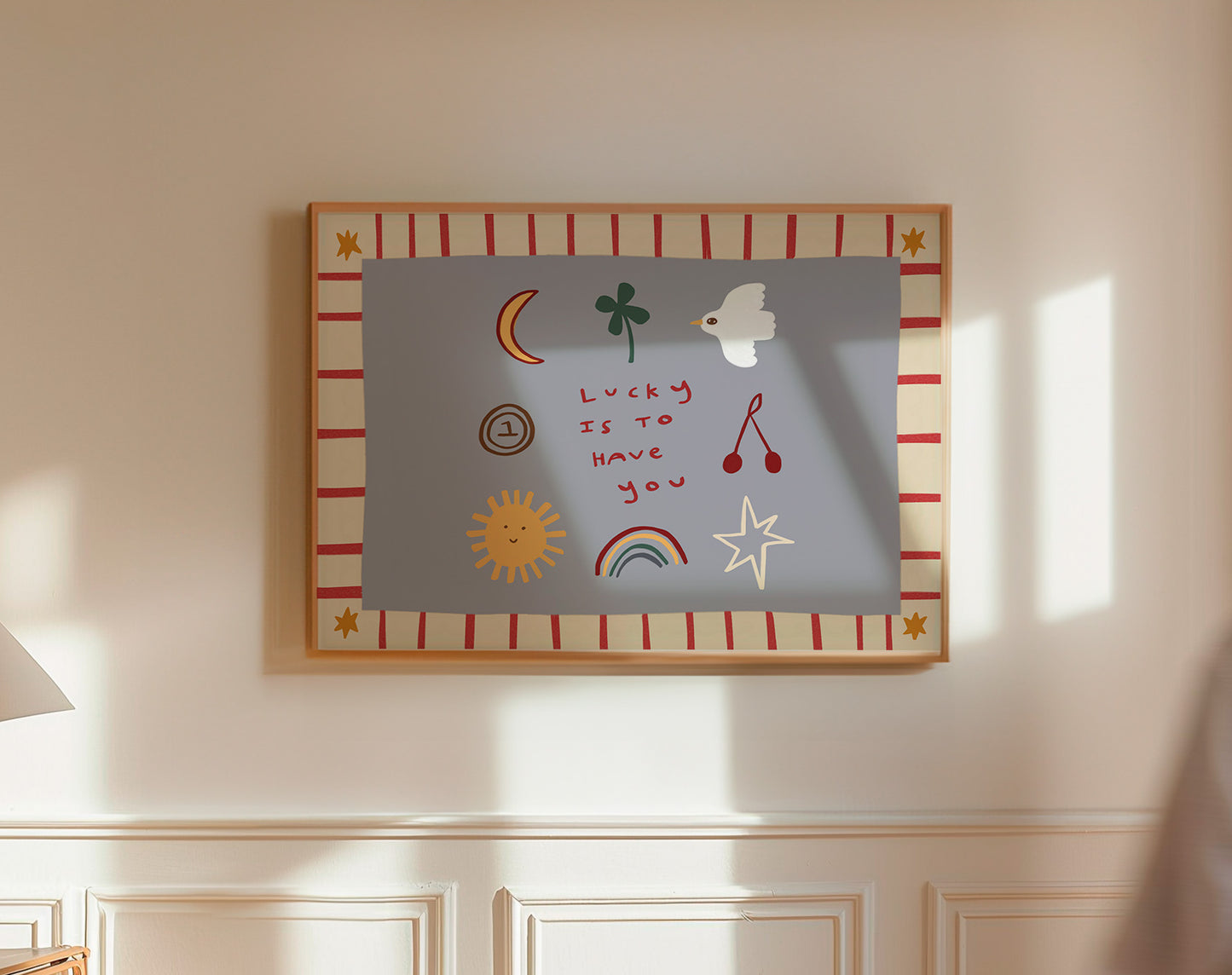 Lucky Is To Have You | Horizontal Nursery Print | UNFRAMED