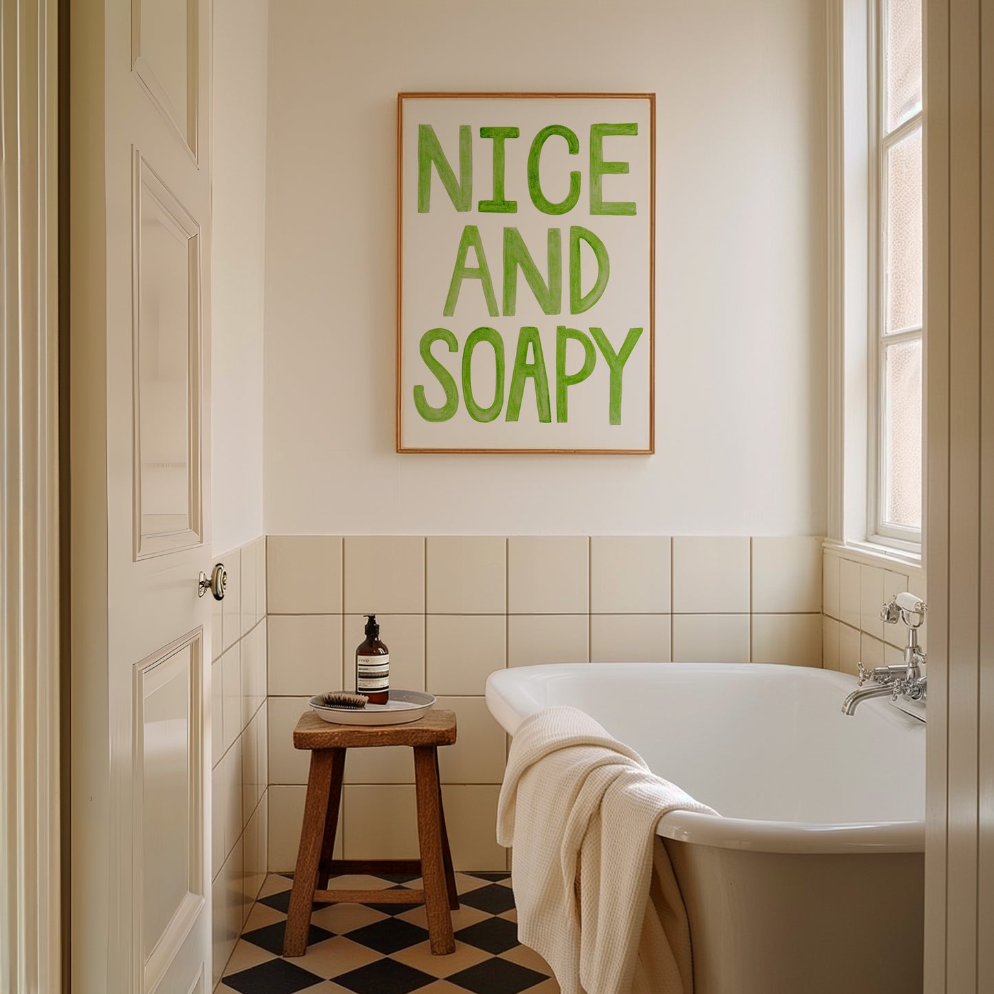 Nice and Soapy | Hand Painted Print | UNFRAMED