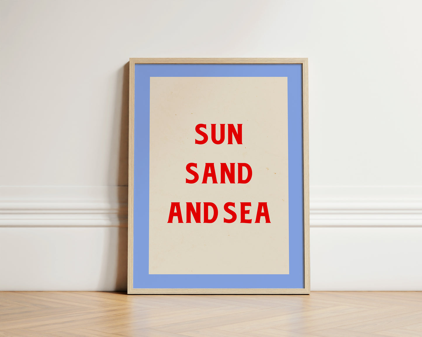 Sun Sand And Sea | Typography Print | UNFRAMED