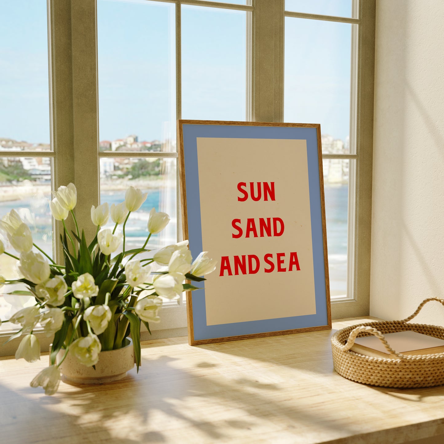 Sun Sand And Sea | Typography Print | UNFRAMED