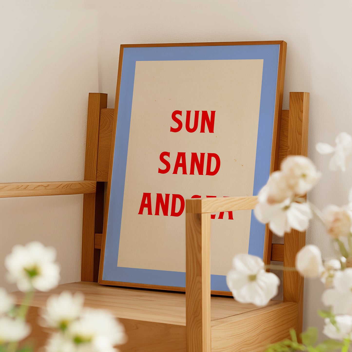 Sun Sand And Sea | Typography Print | UNFRAMED