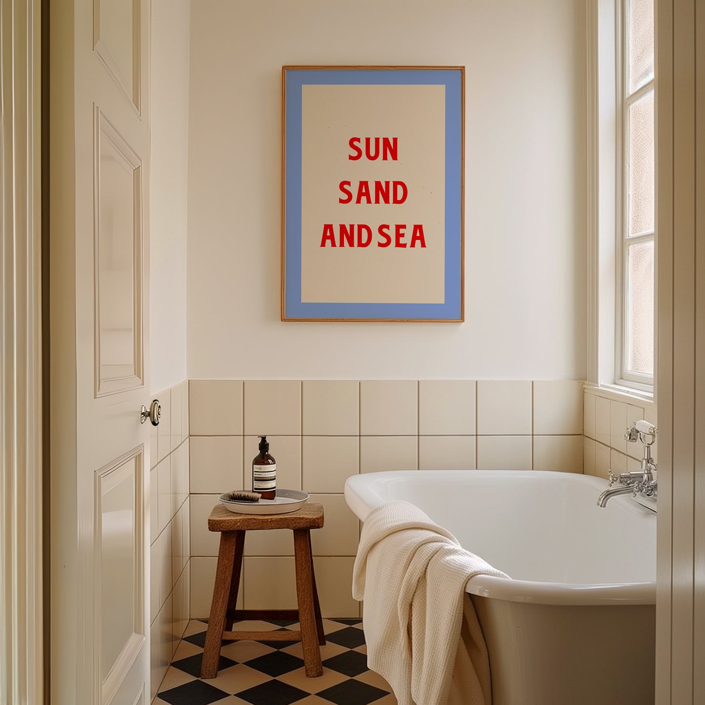 Sun Sand And Sea | Typography Print | UNFRAMED