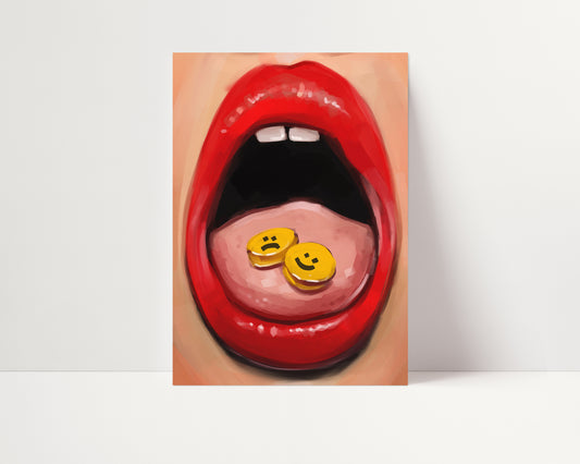 Happy Pill Sad Pill | Quirky Poster | UNFRAMED