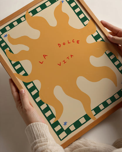 La Dolce Vita | Eclectic Sun Print | UNFRAMED