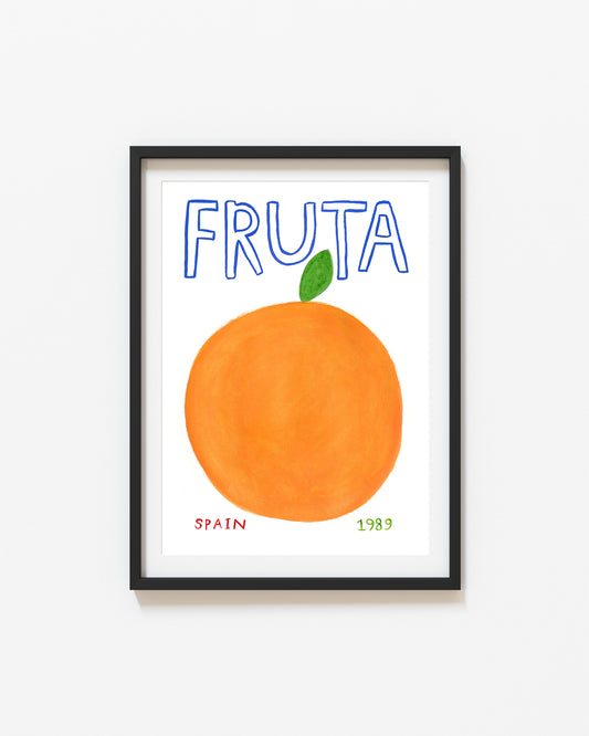 Fruta Orange | Hand Painted Print | UNFRAMED