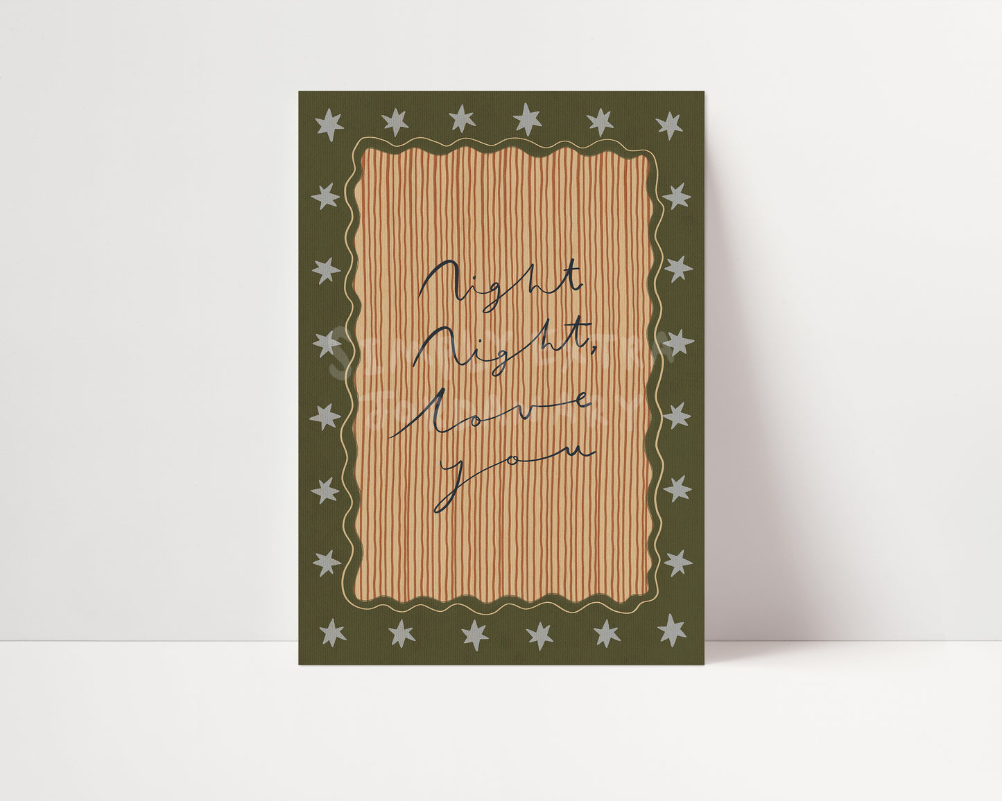 Night Night Love You | Nursery Print | UNFRAMED