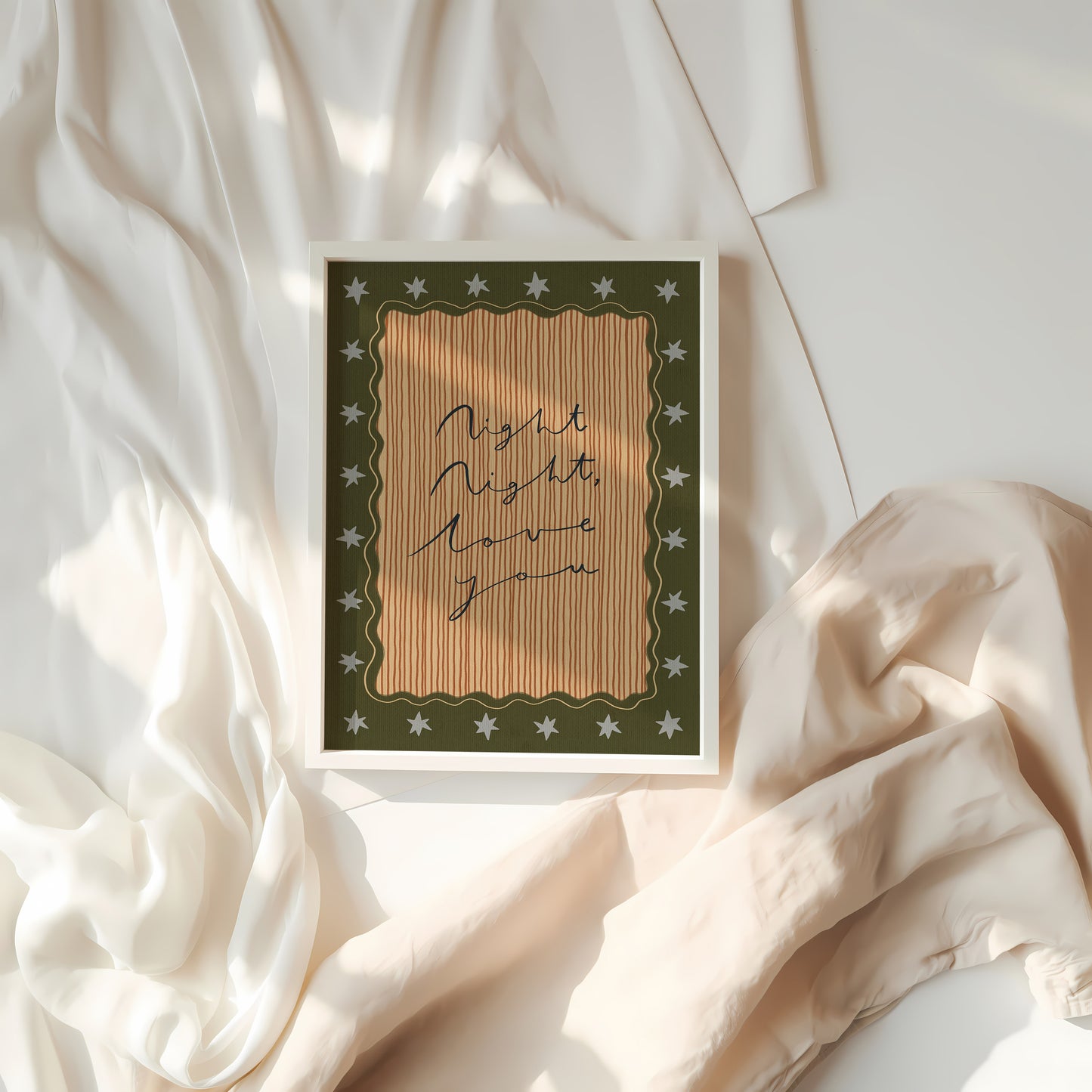 Night Night Love You | Nursery Print | UNFRAMED