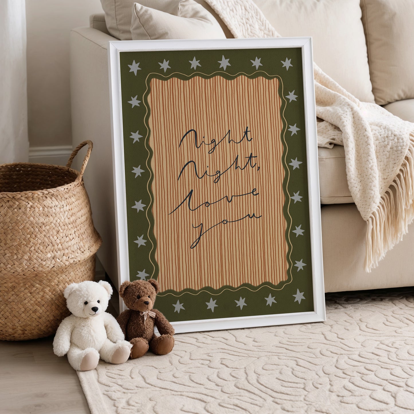 Night Night Love You | Nursery Print | UNFRAMED
