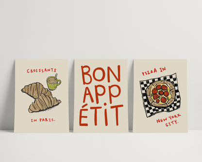 City Food | Set of 3 | UNFRAMED
