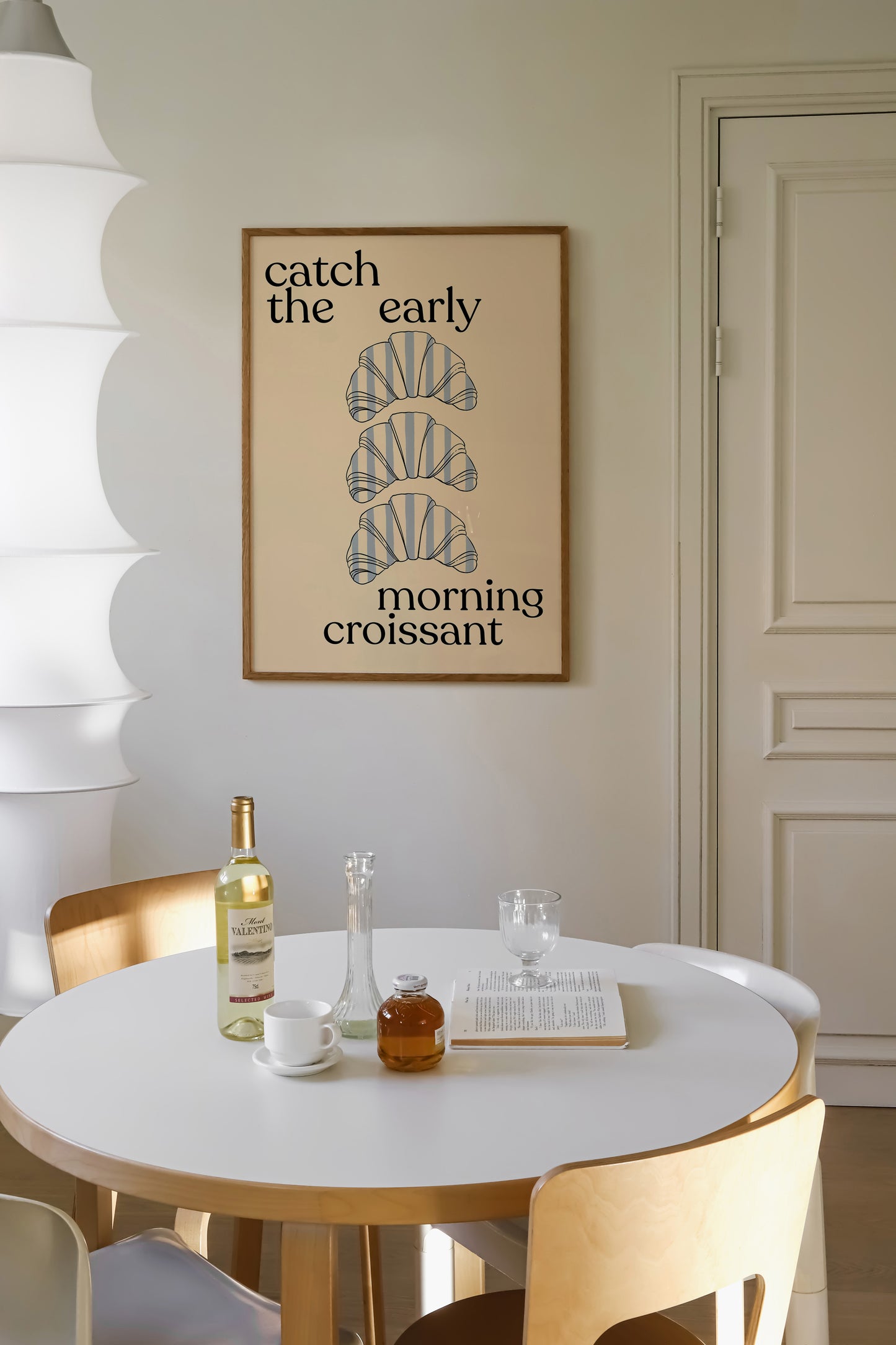 Catch The Early Morning Croissant | Croissant Print | UNFRAMED