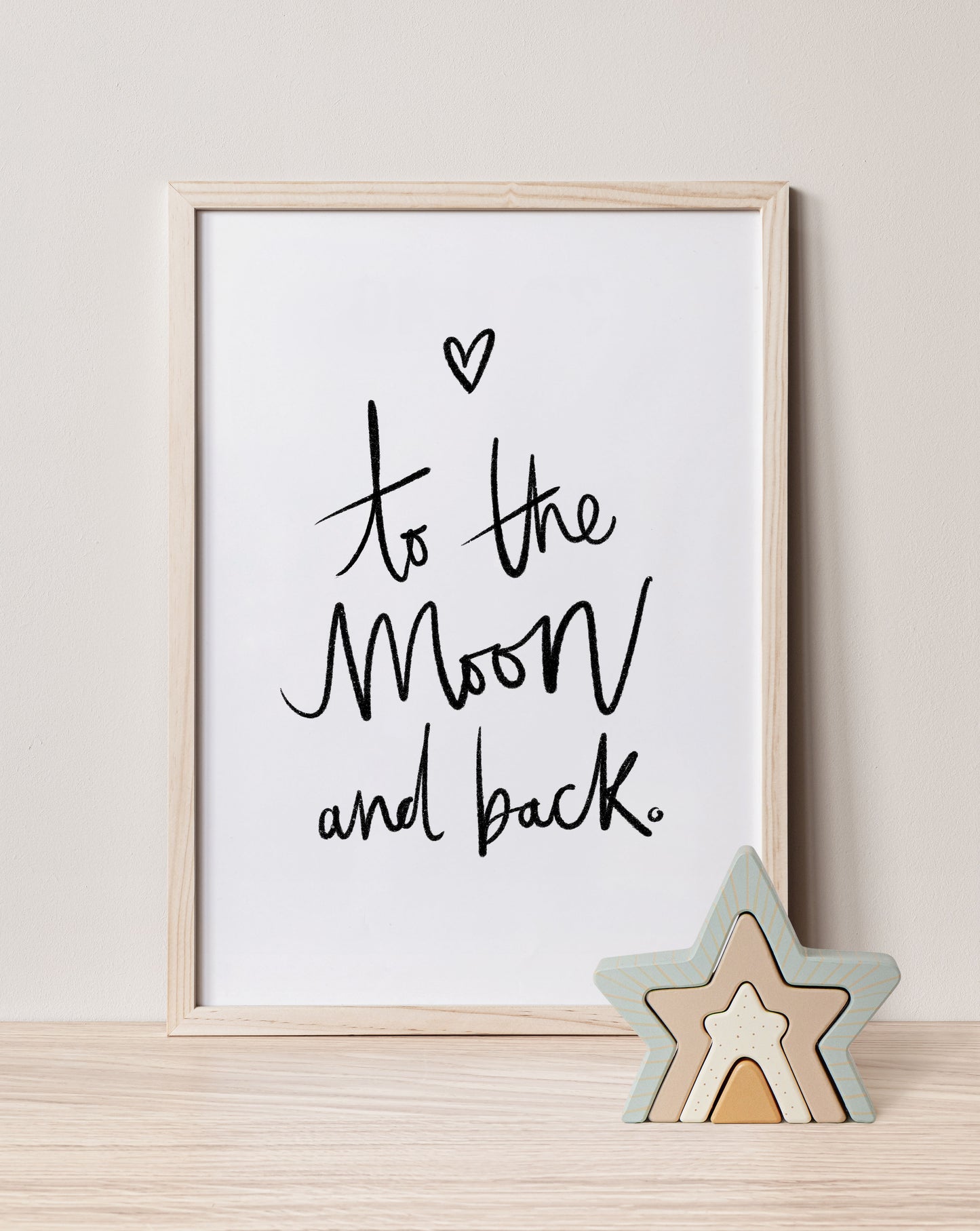 Love You to the Moon and Back | Quote Poster | UNFRAMED