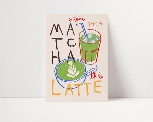 Matcha Latte | Coffee Print | UNFRAMED