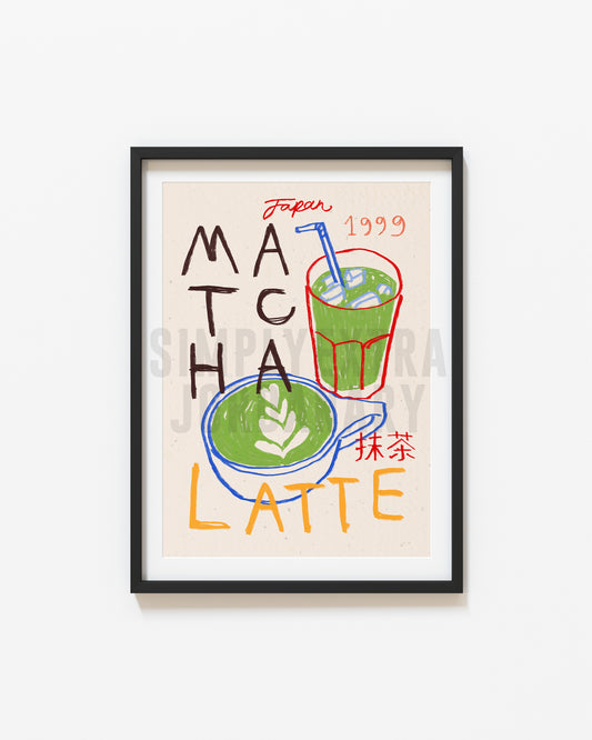 Matcha Latte | Coffee Print | UNFRAMED