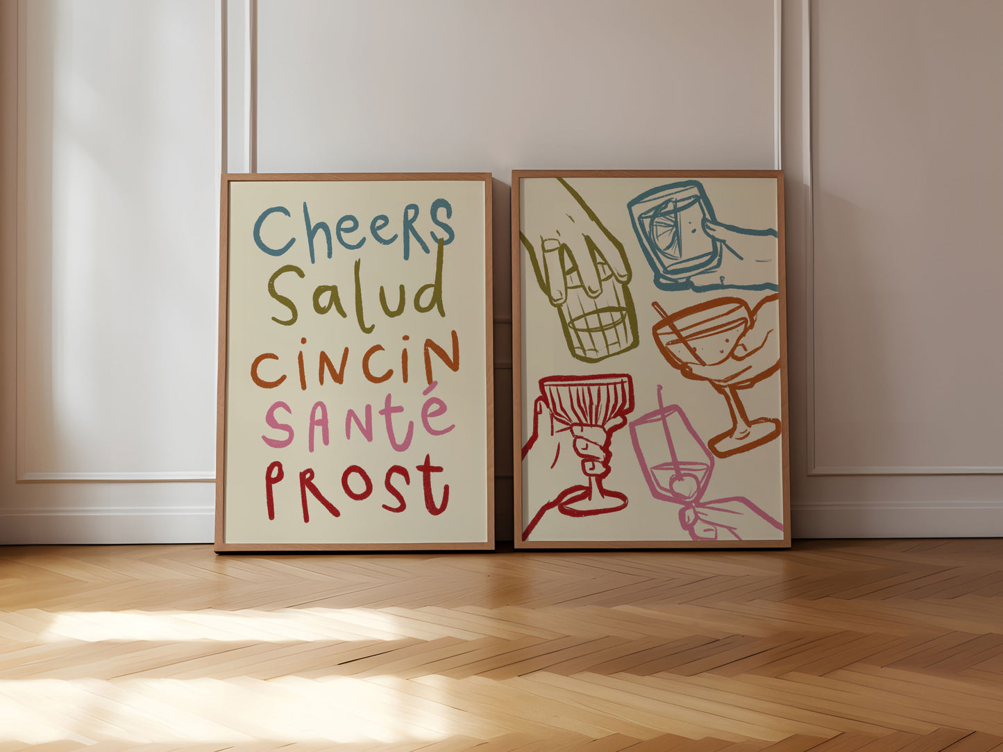 Cheers | Set of 2 Prints | UNFRAMED