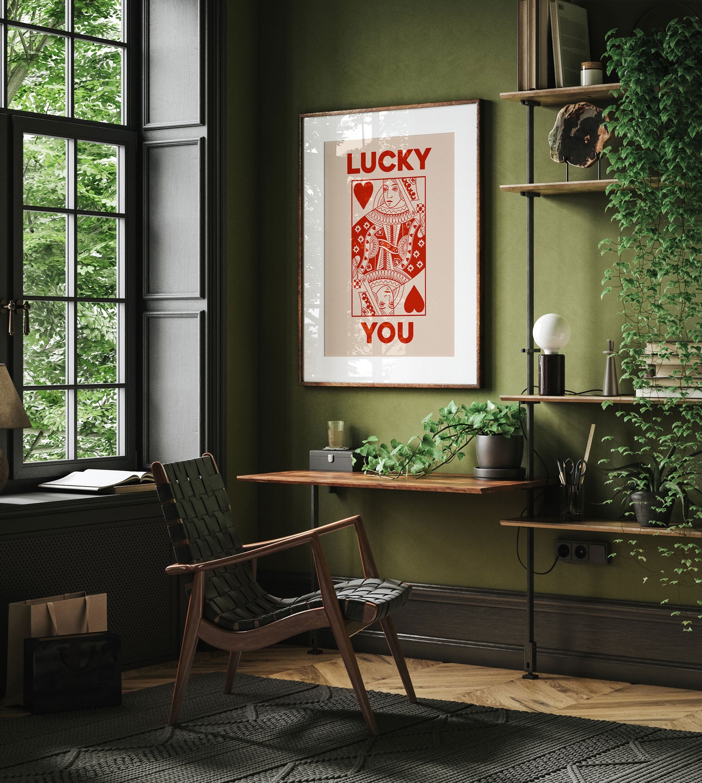 Lucky You | Queen of Hearts Print | UNFRAMED