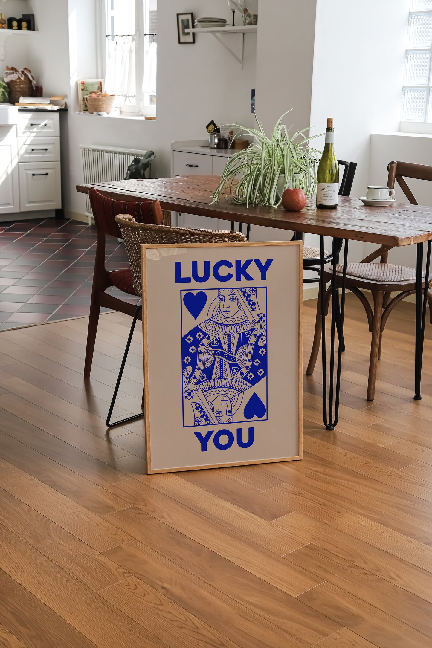 Lucky You | Queen of Hearts Print | UNFRAMED