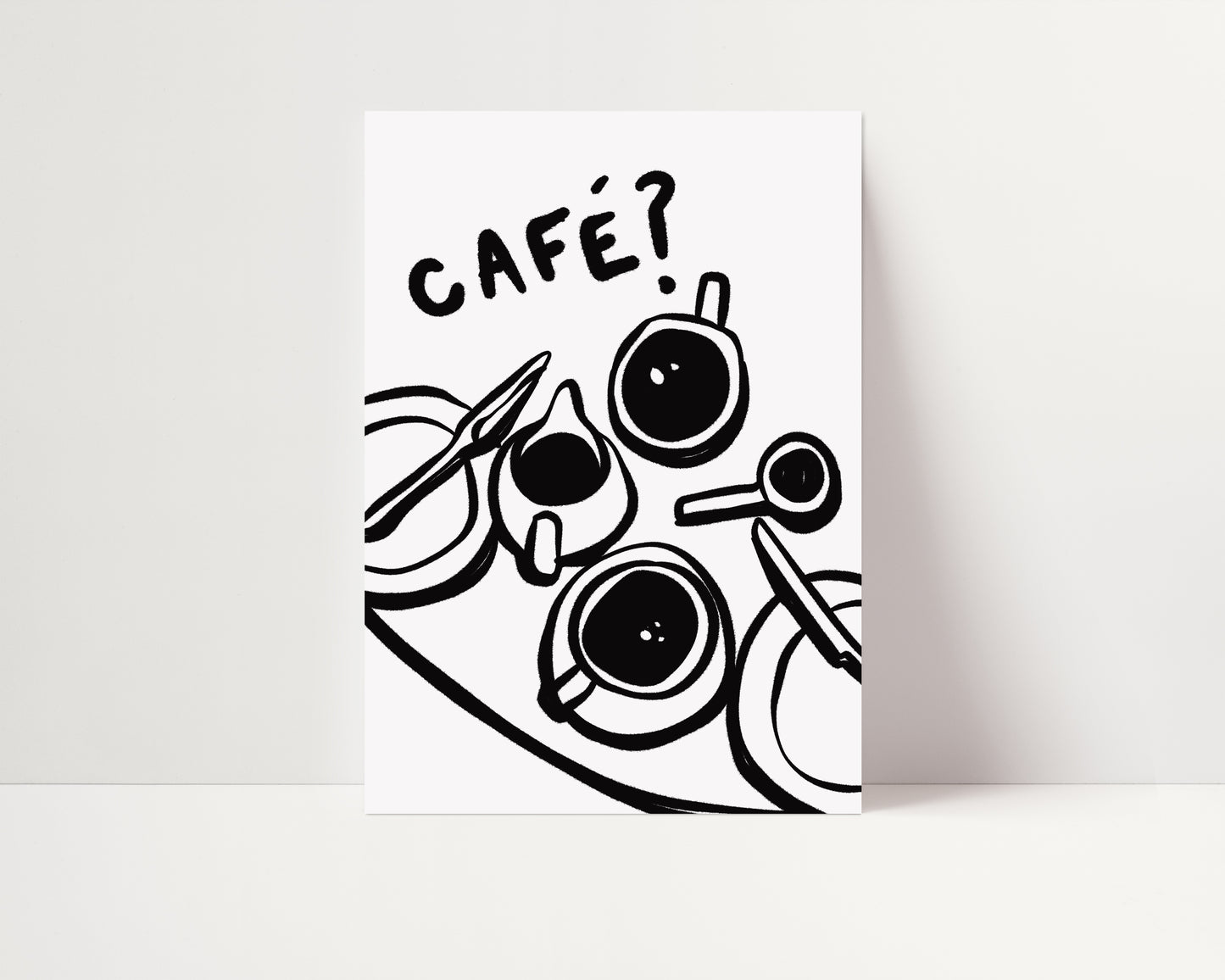 Cafe? | Coffee Print | UNFRAMED