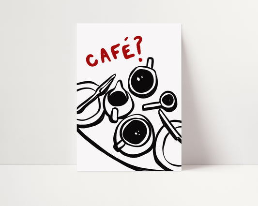 Cafe? | Coffee Print | UNFRAMED