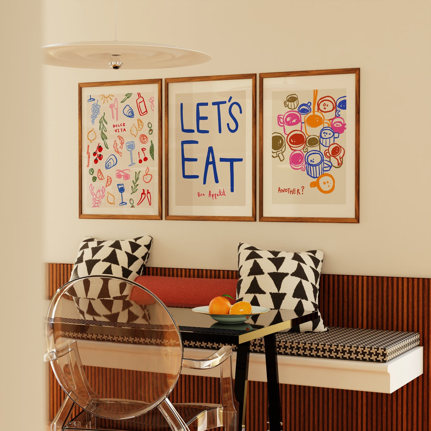 Let's Eat | Set of 3 | UNFRAMED