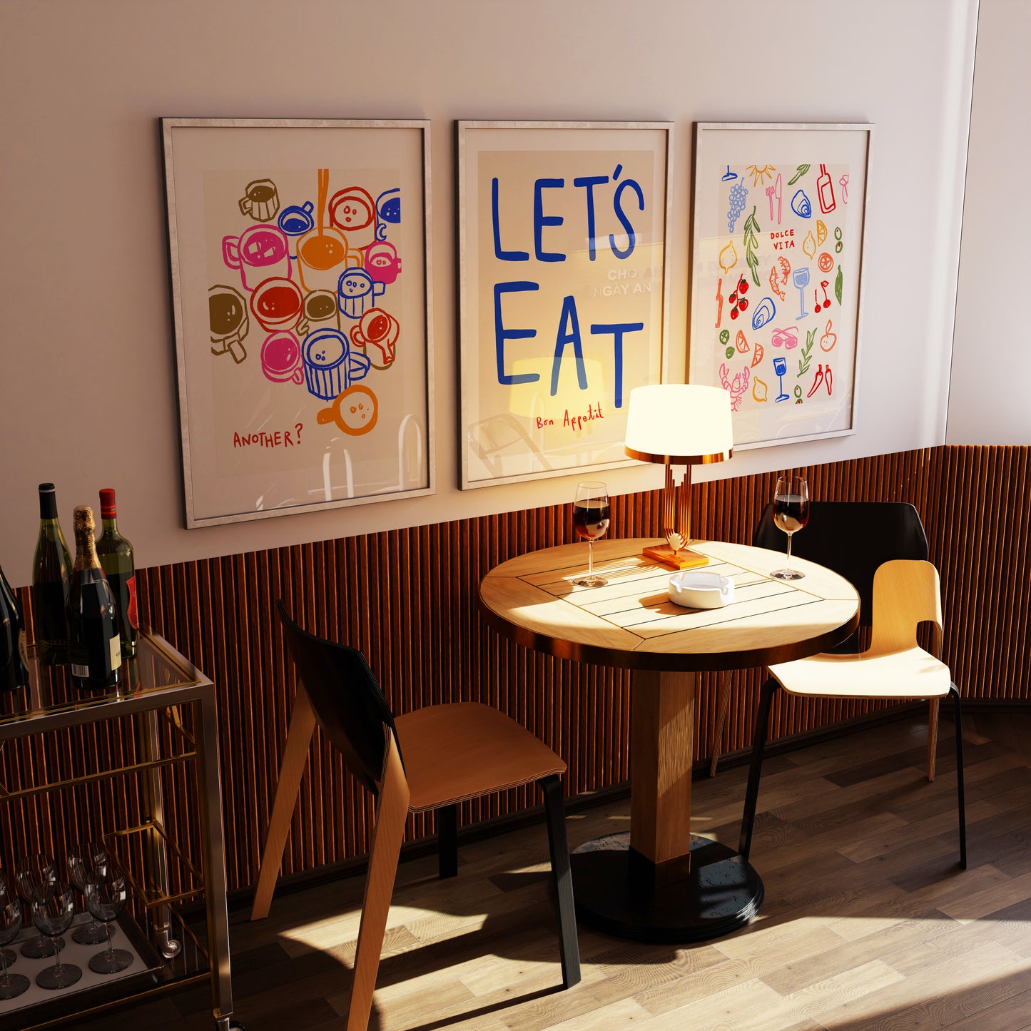 Let's Eat | Set of 3 | UNFRAMED