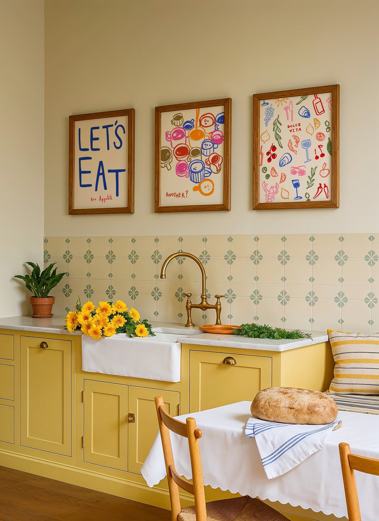 Let's Eat | Set of 3 | UNFRAMED