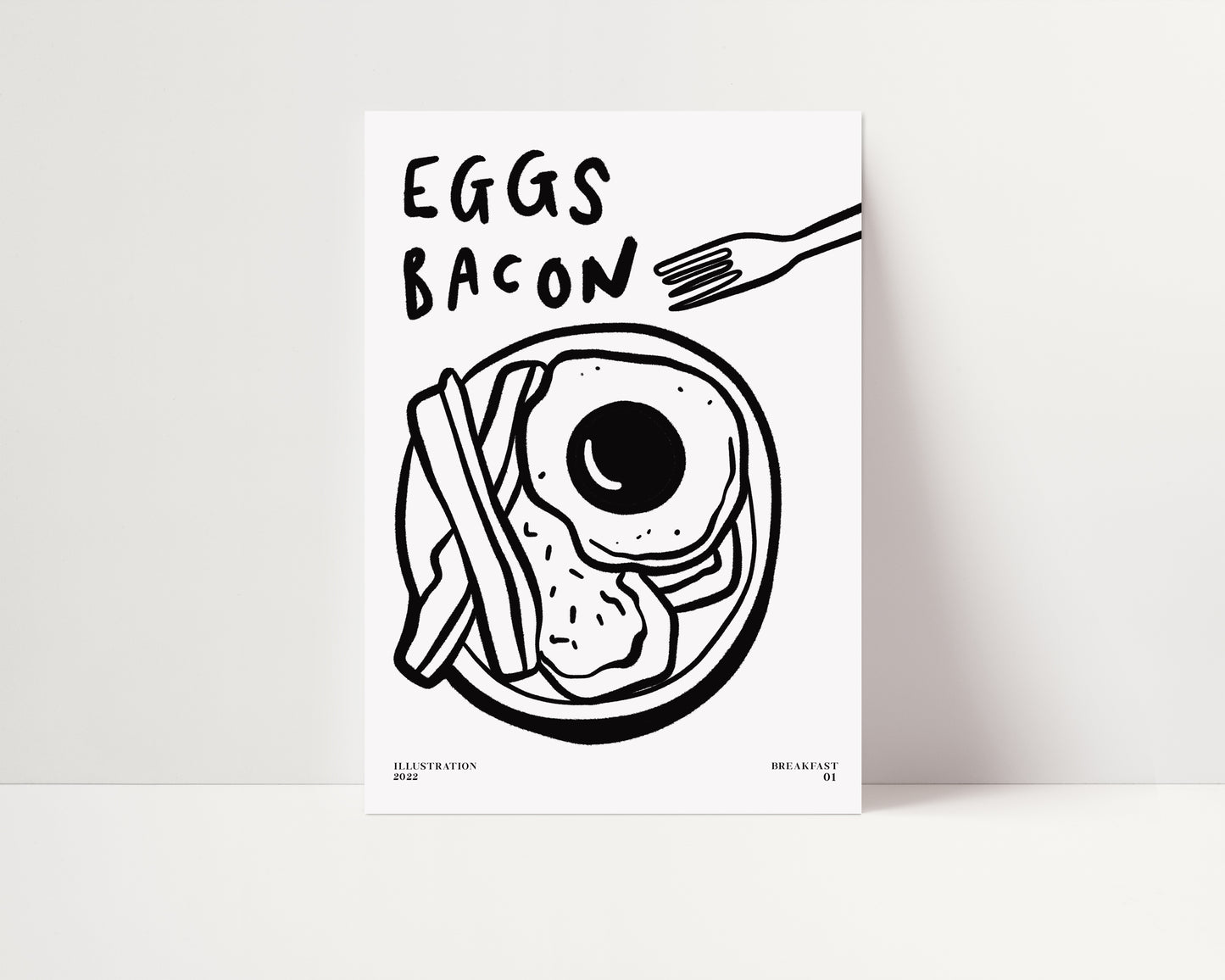 Eggs & Bacon | Breakfast Poster | UNFRAMED