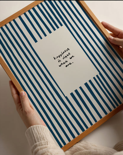 Happiness Is Where We Are | Living Room Print | UNFRAMED