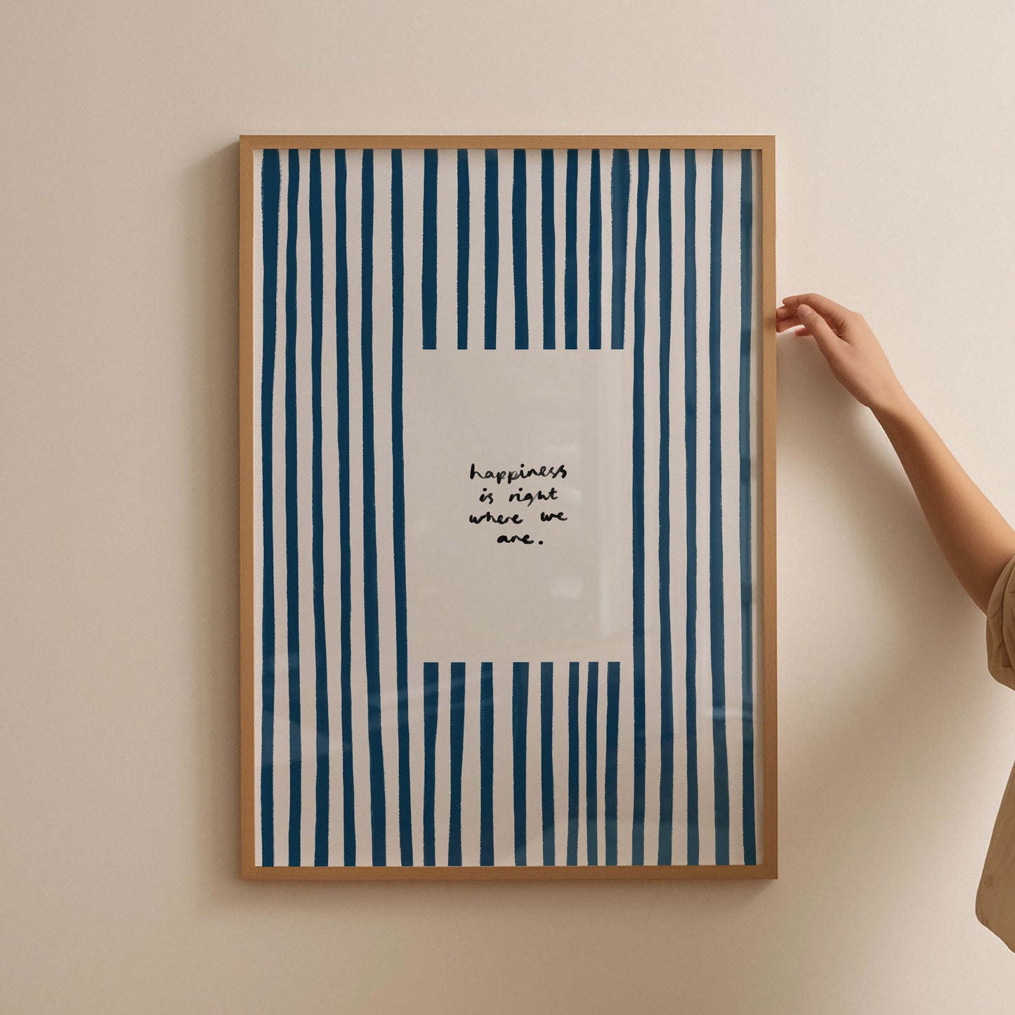 Happiness Is Where We Are | Living Room Print | UNFRAMED