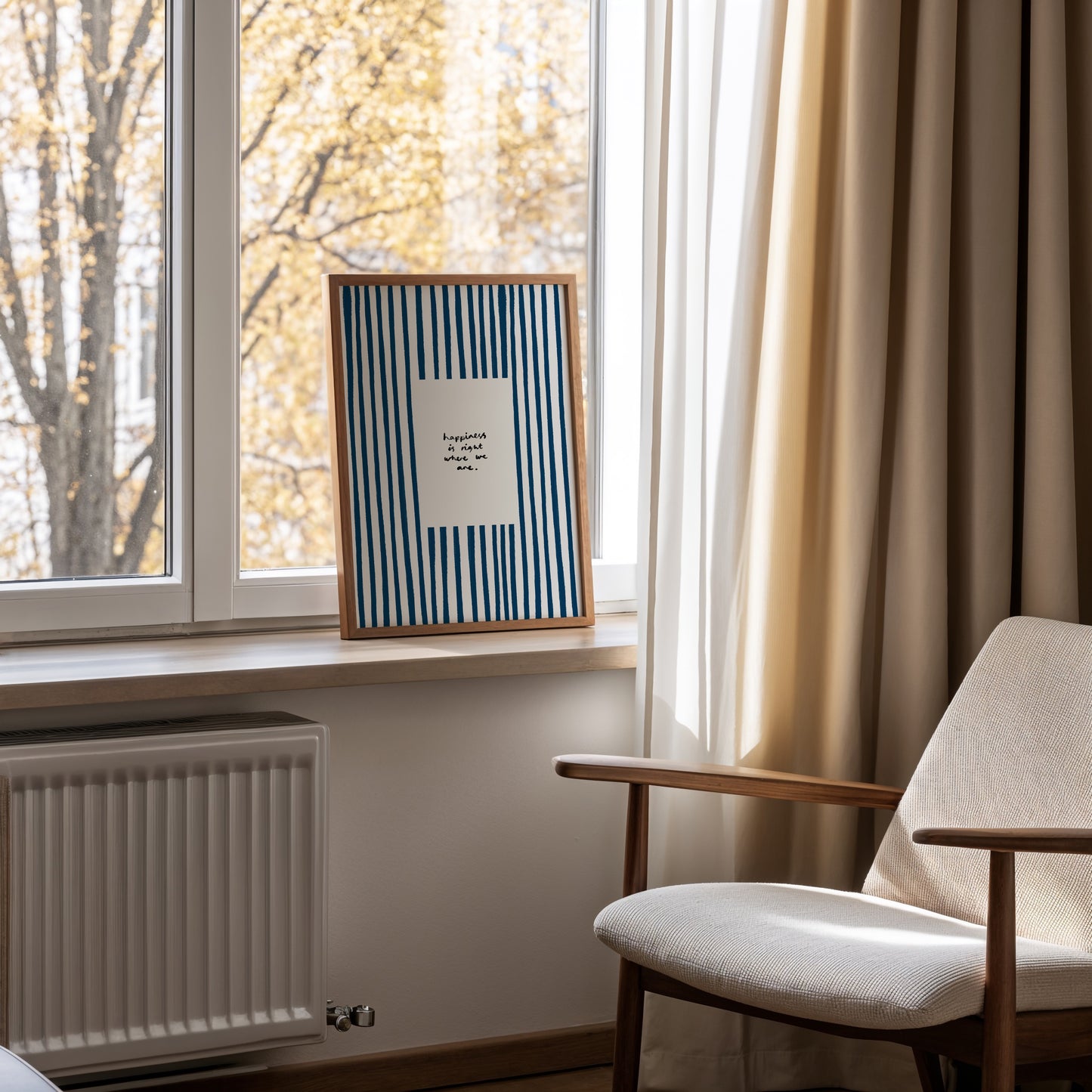 Happiness Is Where We Are | Living Room Print | UNFRAMED