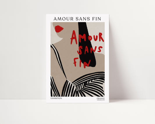 Amour Sans Fin | Vintage French Print | UNFRAMED