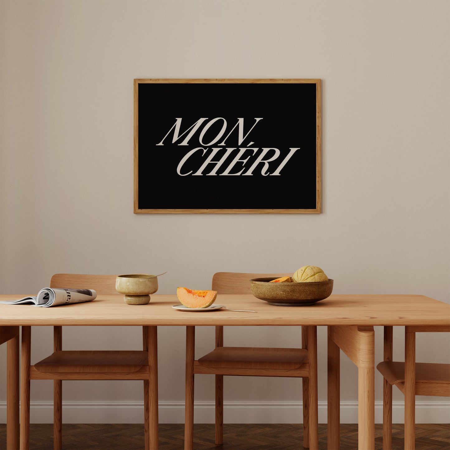 Mon Cheri | French Quote Poster | UNFRAMED