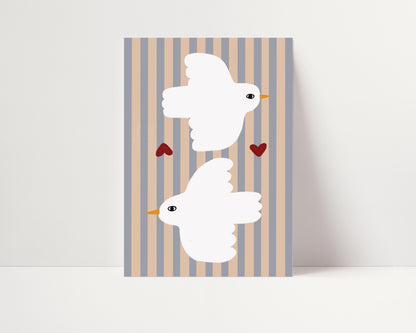 Love Doves | Nursery Print | UNFRAMED