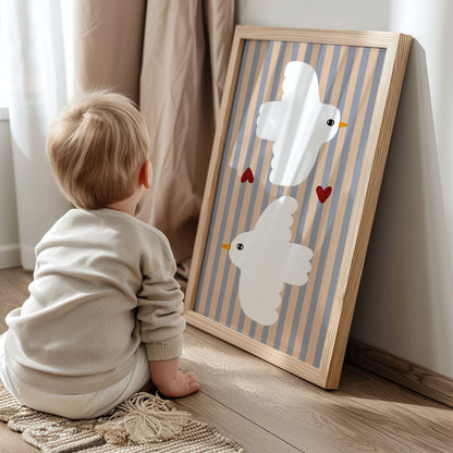 Love Doves | Nursery Print | UNFRAMED