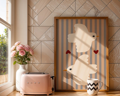 Love Doves | Nursery Print | UNFRAMED