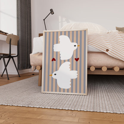 Love Doves | Nursery Print | UNFRAMED