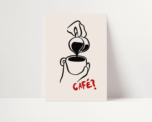 Cafe? | Coffee Print | UNFRAMED