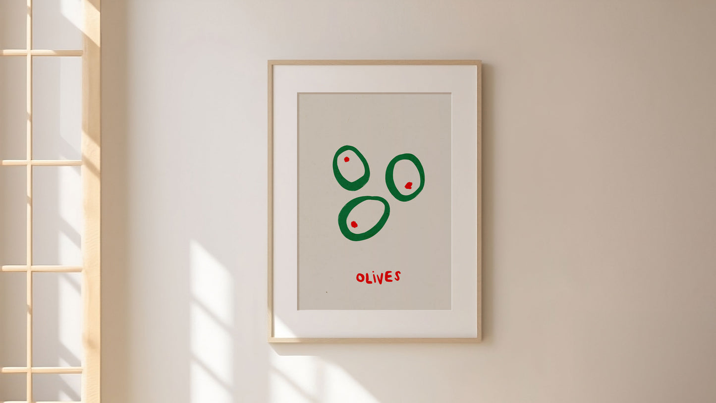 Olives | Retro Poster | UNFRAMED