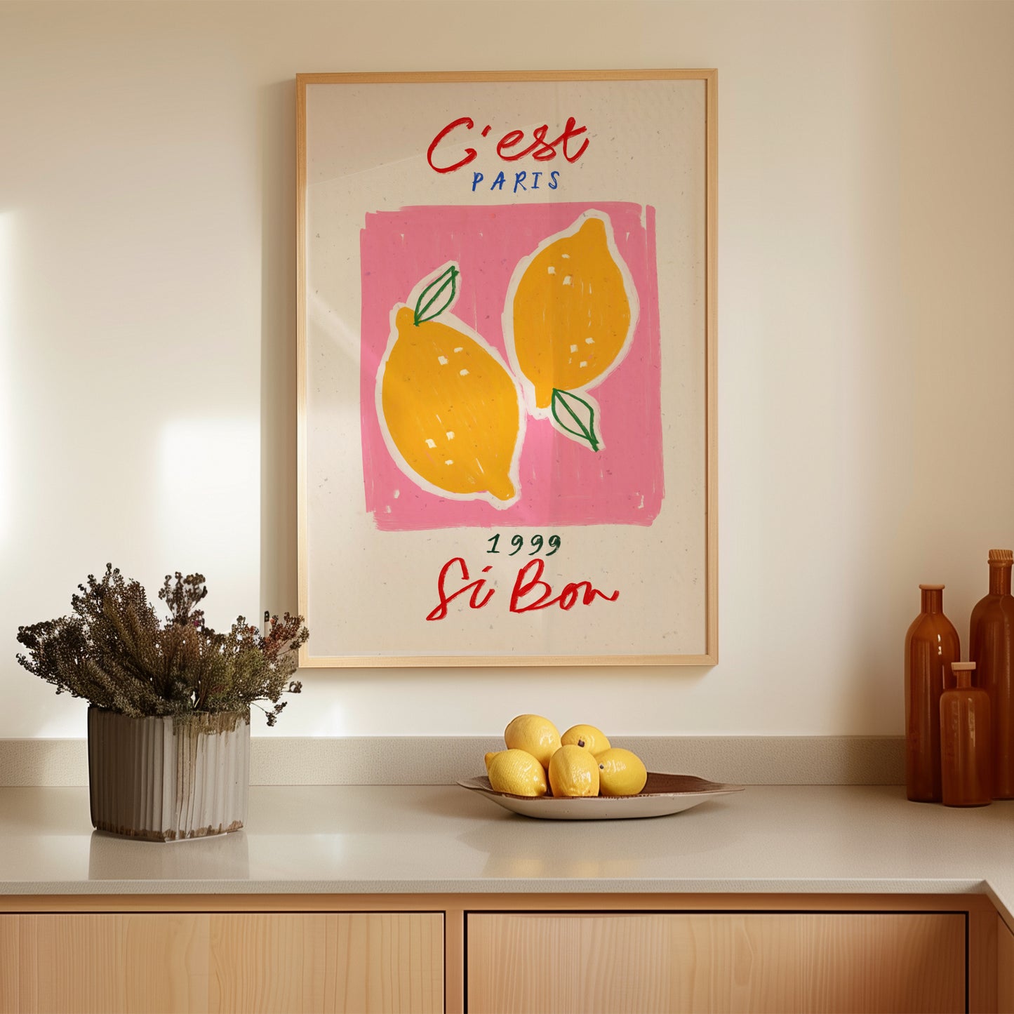 C'est Si Bon | French Lemon Print | UNFRAMED