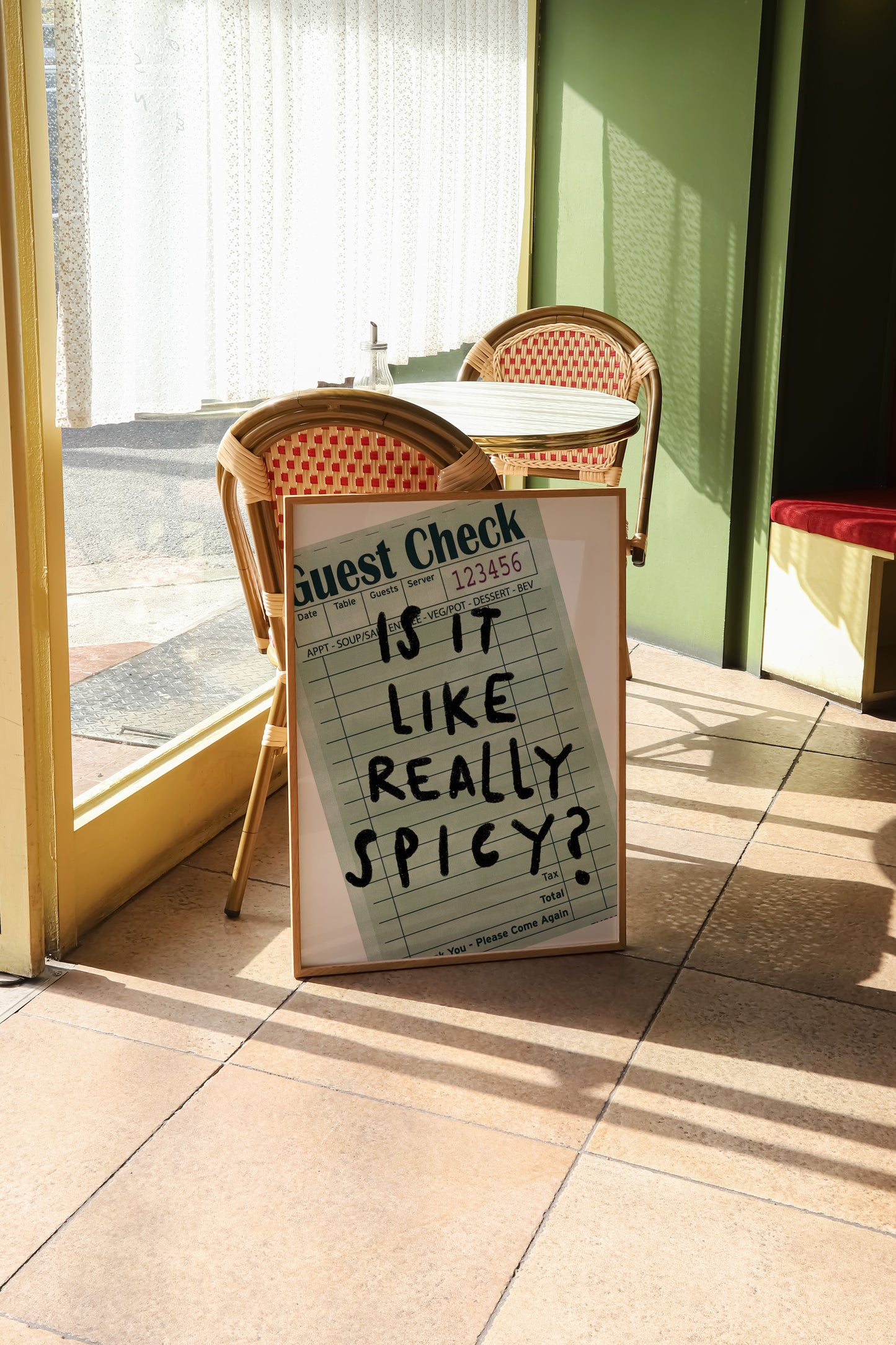 Is It Like Really Spicy? | Guest Check Print | UNFRAMED